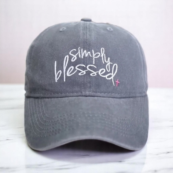 Simply Blessed Baseball Cap Adjustable Faith Hat 100% Polyester NEW - Picture 5 of 16